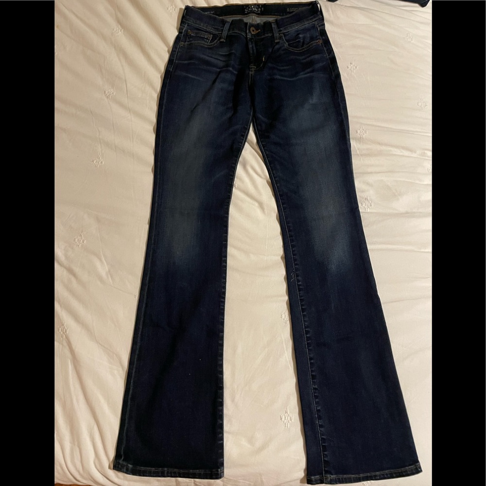 Lucky Brand Sweet Boot jeans, Size 0/25, Dark Blue Wash